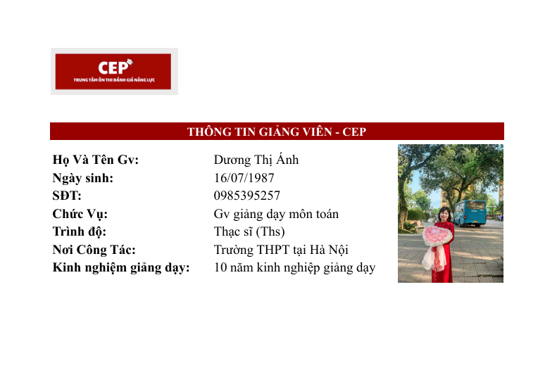Cô giáo Dương Thị Ánh