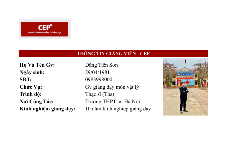 Thầy giáo Đặng Tiến Sơn